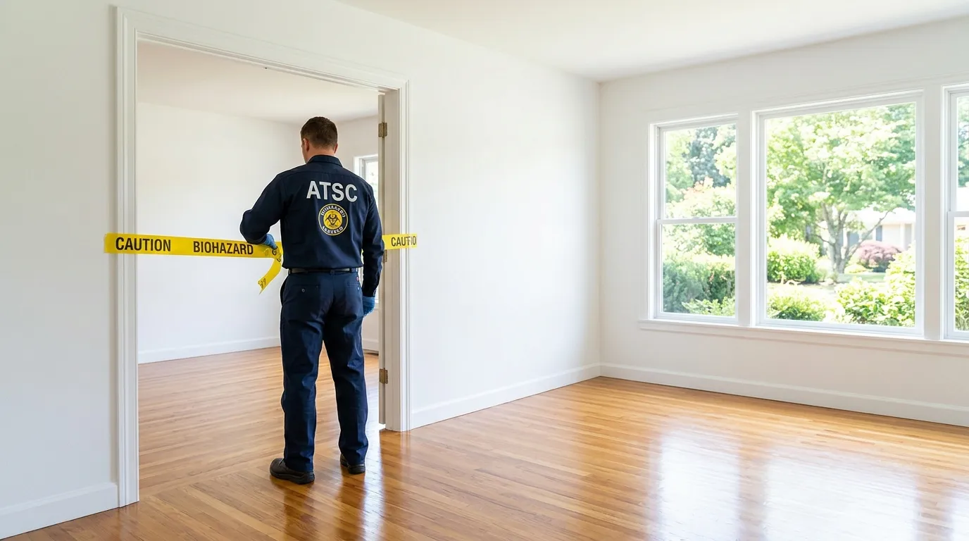 Certified biohazard cleanup crew performing Decomposition Cleanup in Birmingham